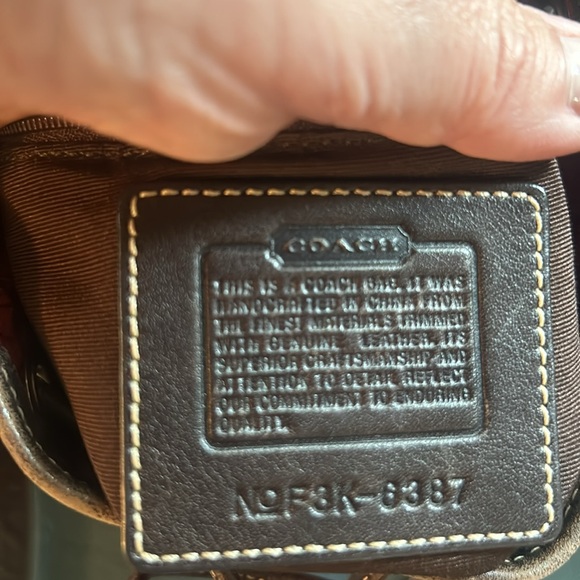 Coach 6387 Signature Drawstring Crossbody Bag Wine Color - Picture 10 of 11